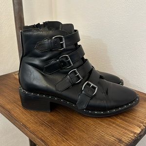 Black Buckle Ankle Booties - A New Day - Target